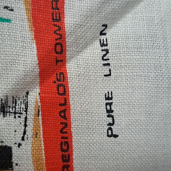 Vintage Irish Linen Map Tea Towel Ireland NWOT 1980 Tapestry - Picture 5 of 7